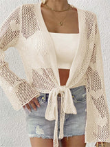 Knit Tie-Front Cover-Up Top