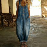 Mae™ | Vintage Cotton Dungarees with Denim Effect