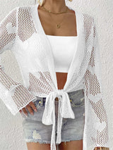 Knit Tie-Front Cover-Up Top