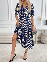 Elara | Geometric Midi Dress