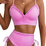 Ruffle-Trim Tummy-Control Bikini