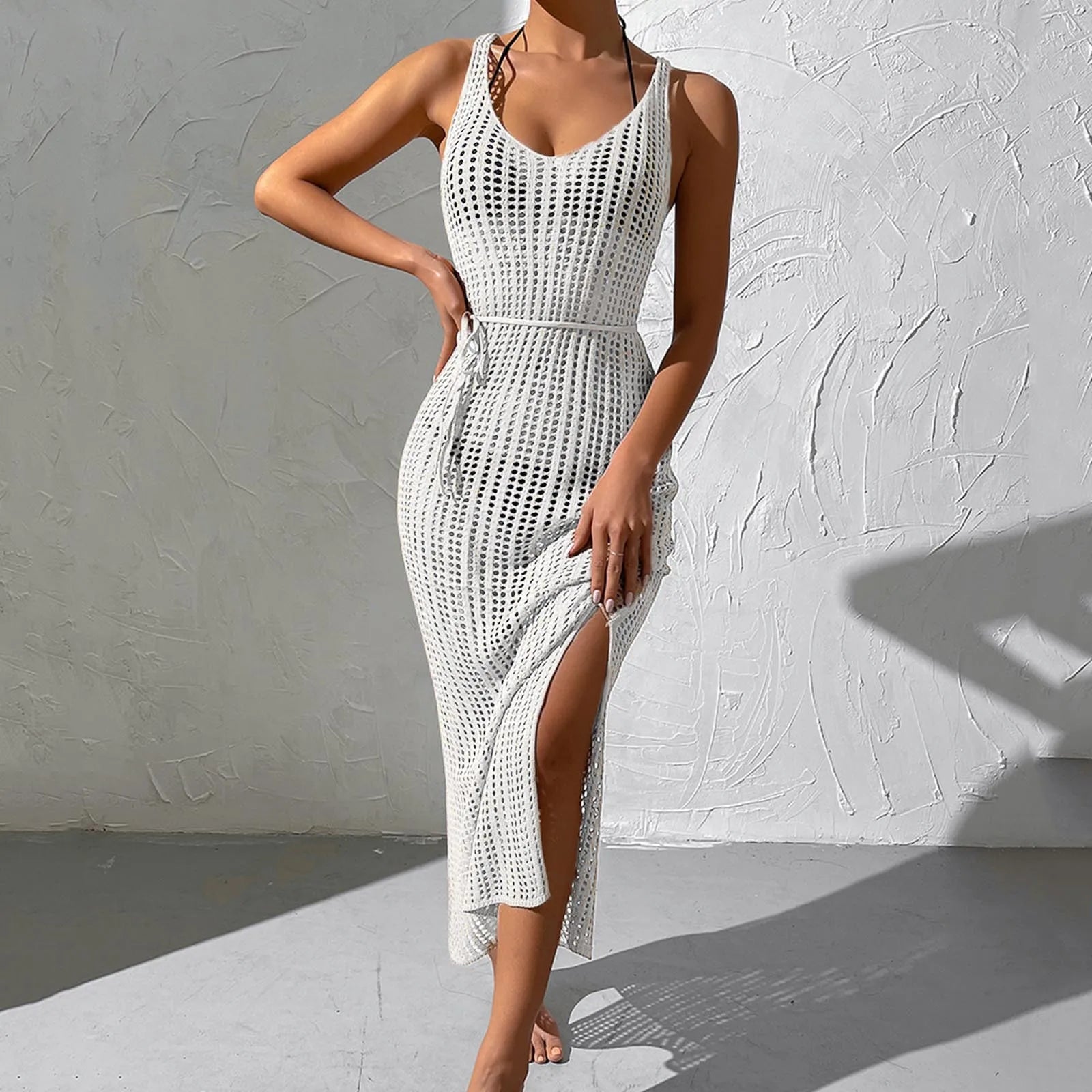 Knit Slit Maxi Cover-Up