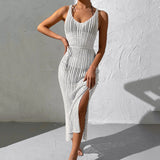 Knit Slit Maxi Cover-Up