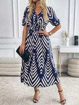 Elara | Geometric Midi Dress