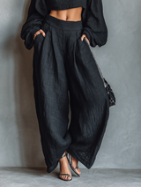 Tess™ - Off-Shoulder Set with Wide Pants