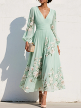 Delia – Floral Midi Dress with Flowing Silhouette