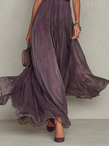 Elowira | Soft Chiffon Keyhole Maxi Dress