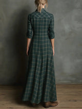 Livia | Relaxed Check Shirt Maxi Dress