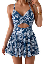 V-Neck Tummy-Control Swim Dress