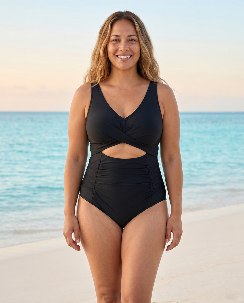 Ruched Cutout Shaping One-Piece