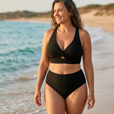 Twist Front High-Waist Bikini Set