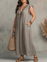 Sienna | Boho Ruffle Maxi Dress