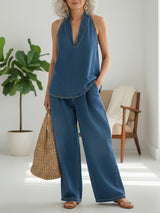 Ivy™ | Vintage Denim Two-Piece Set