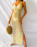 Knit Slit Maxi Cover-Up