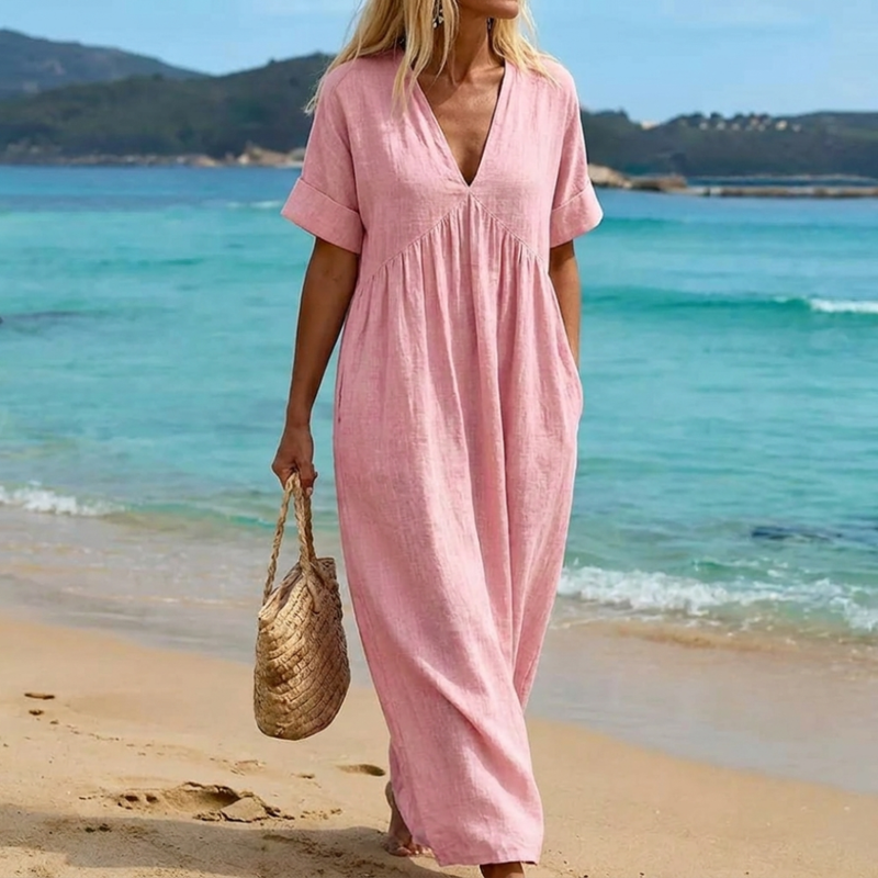The Santorini Breeze Dress